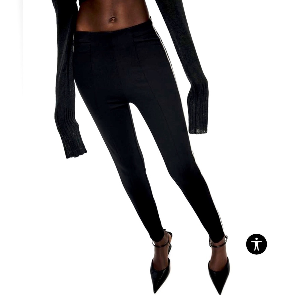 Zara Rhinestone Side Stripe Leggings
